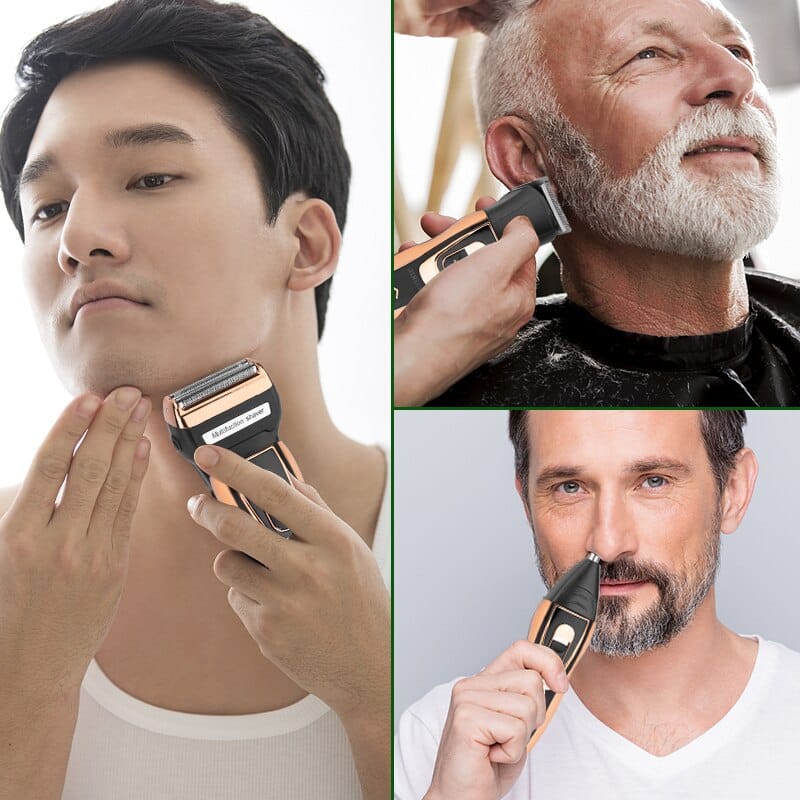 3-in-1 Trimmer – Rechargeable Beard Trimmer, Nose Hair Trimmer & Shaver with 3 Attachments, Compact for Travel — photo 2