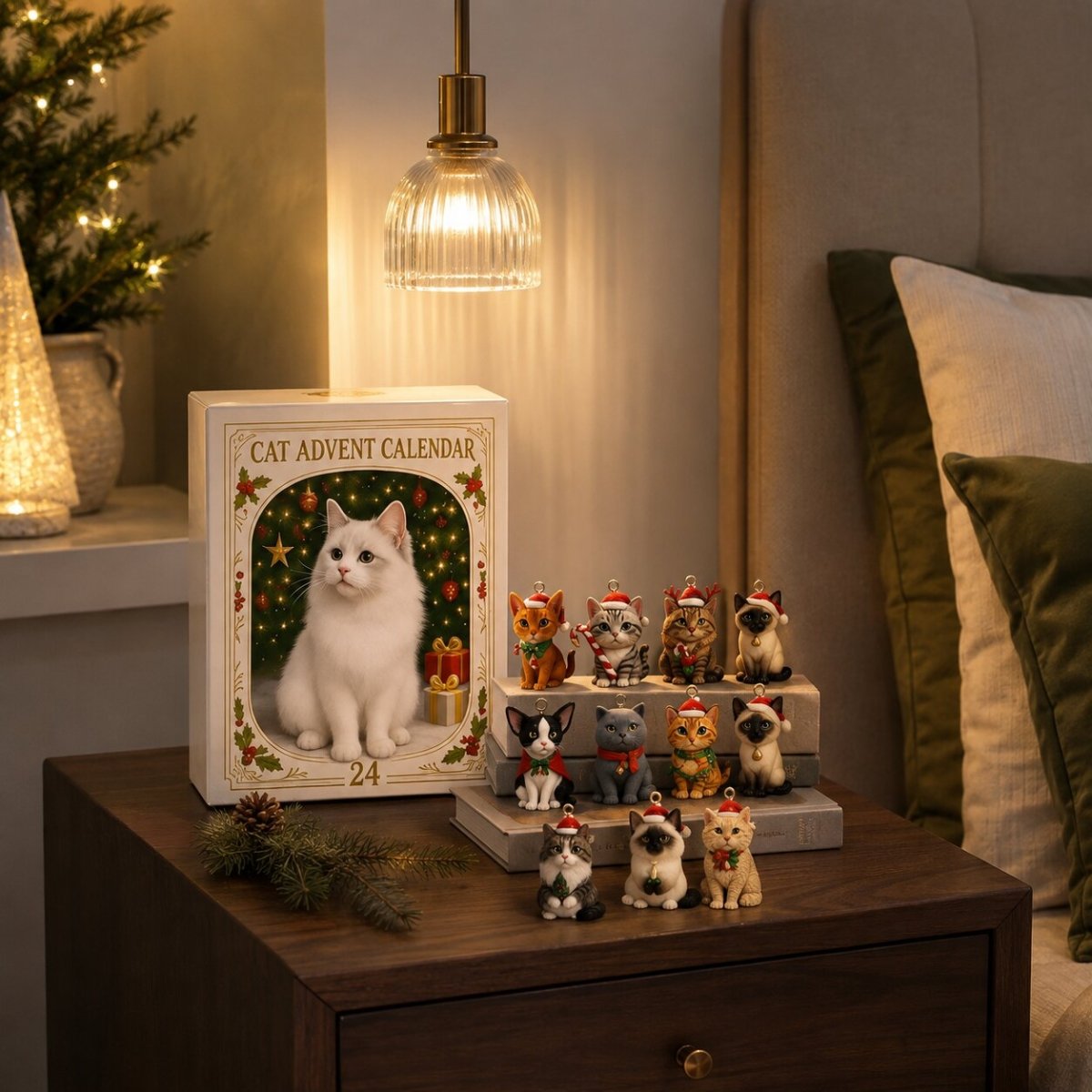 Cat Advent Calendar 2026 for Cat Lovers – Christmas Countdown with 24 Holiday Cat Figurines, Gift for Cat Lovers — photo 7