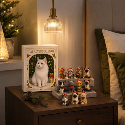 Cat Advent Calendar 2026 for Cat Lovers – Christmas Countdown with 24 Holiday Cat Figurines, Gift for Cat Lovers — photo 7