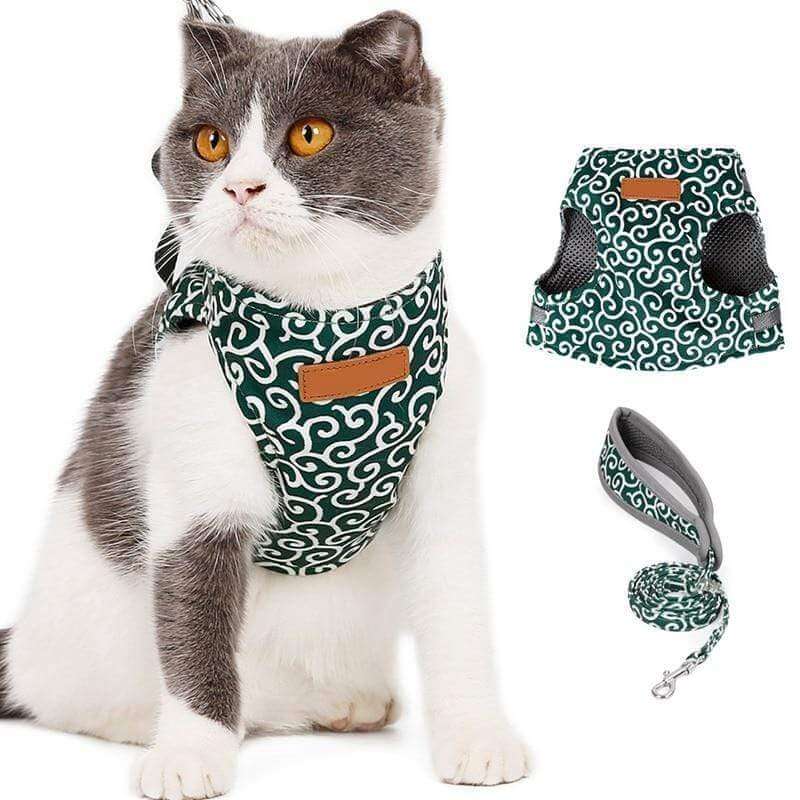 Cat Harness and Leash Set – Escape Proof Adjustable Mesh Vest Harness with Quick Release & 4 ft Leash, XS-S, Blue, Green or Red — photo 12