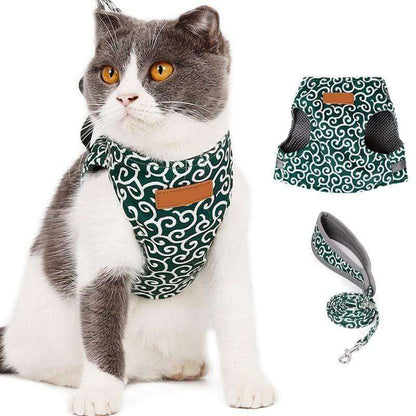 Cat Harness and Leash Set – Escape Proof Adjustable Mesh Vest Harness with Quick Release & 4 ft Leash, XS-S, Blue, Green or Red — photo 12