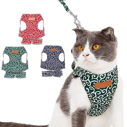 Cat Harness and Leash Set – Escape Proof Adjustable Mesh Vest Harness with Quick Release & 4 ft Leash, XS-S, Blue, Green or Red — photo 4