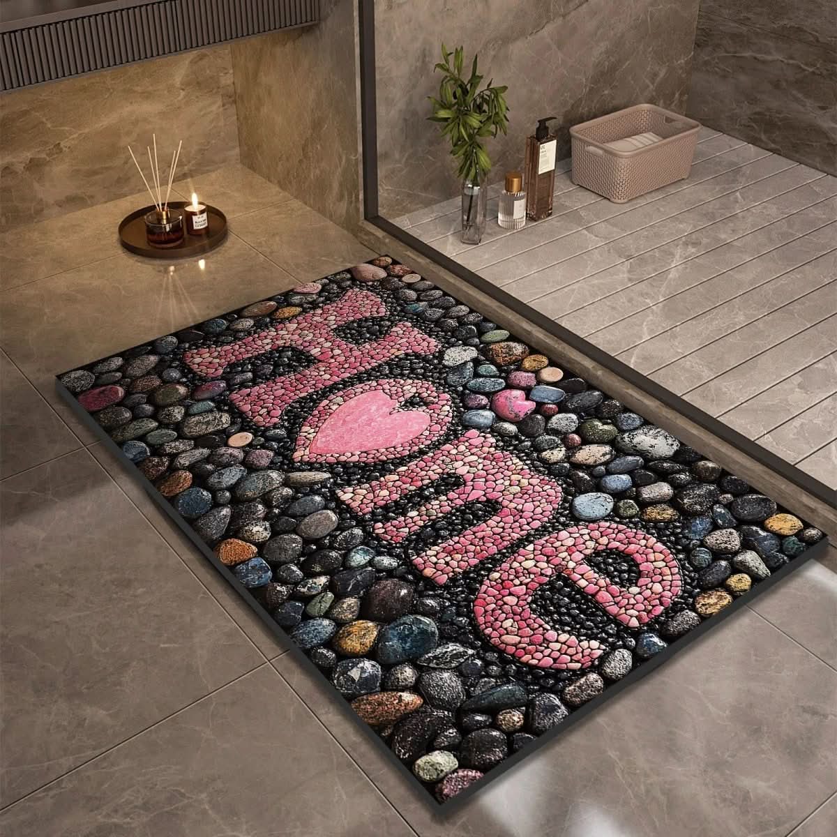 Diatomite Bath Mat with Non-Slip Rubber Base – Quick Dry Absorbent Bath Mat, 17 Designs, 16 x 24 to 24 x 35 in — photo 8