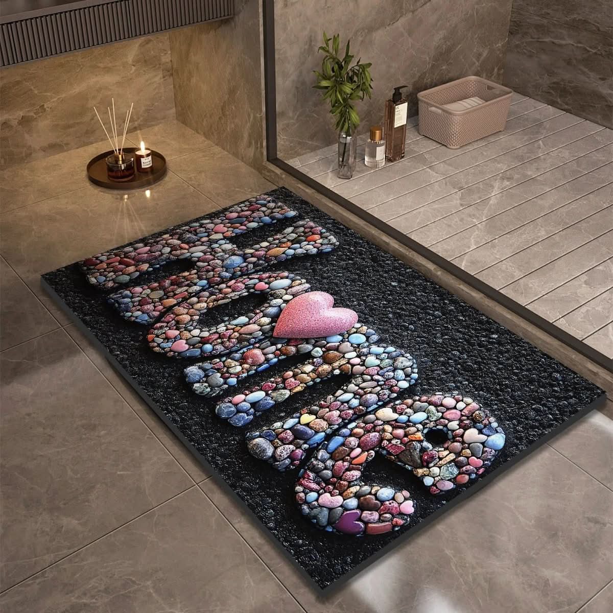 Diatomite Bath Mat with Non-Slip Rubber Base – Quick Dry Absorbent Bath Mat, 17 Designs, 16 x 24 to 24 x 35 in — photo 10