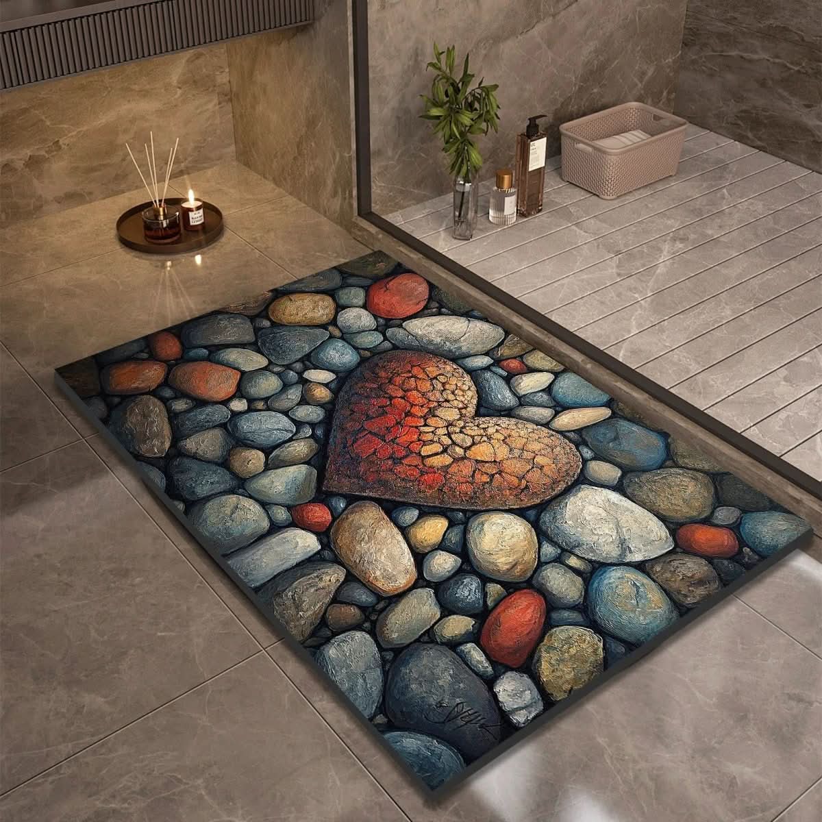 Diatomite Bath Mat with Non-Slip Rubber Base – Quick Dry Absorbent Bath Mat, 17 Designs, 16 x 24 to 24 x 35 in — photo 11