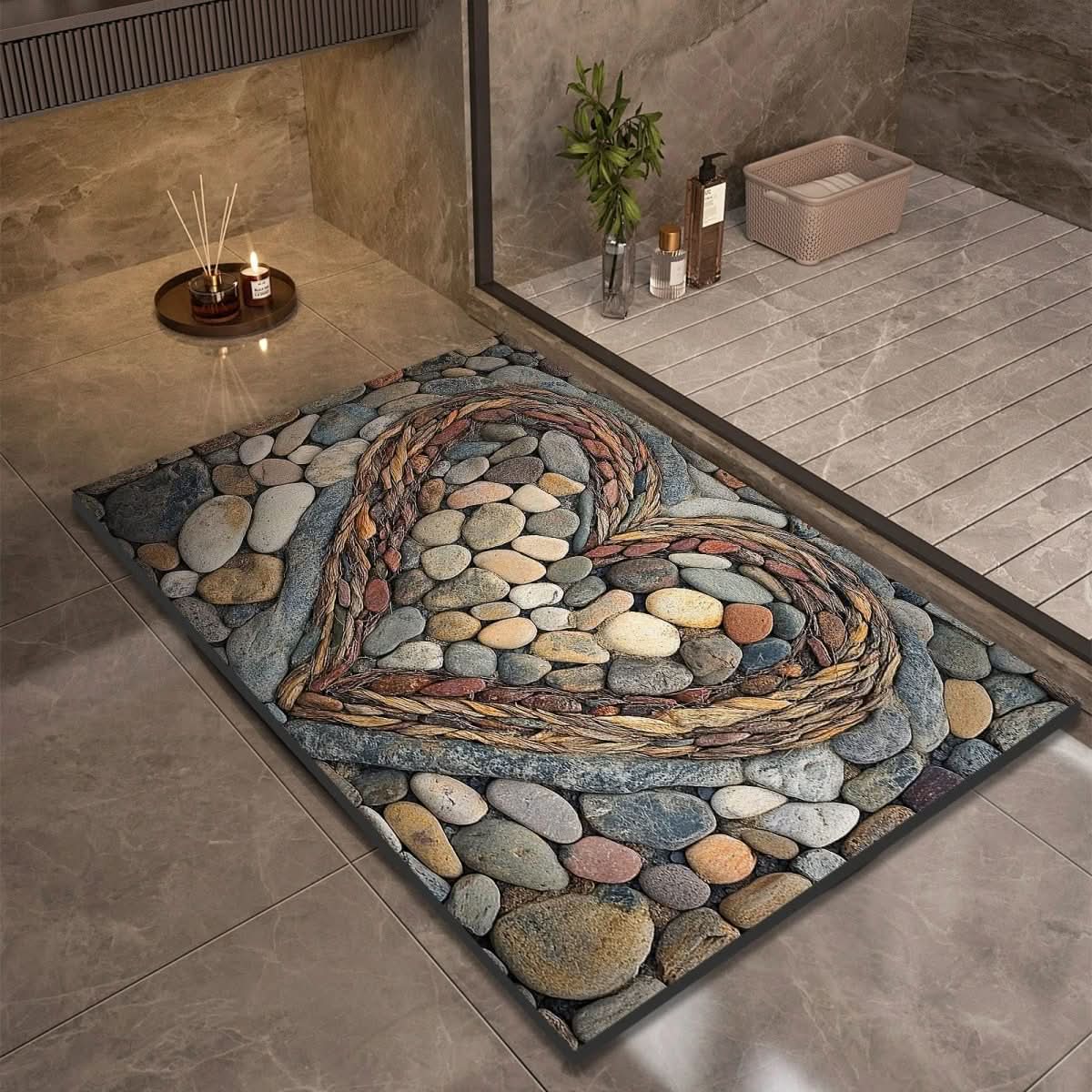 Diatomite Bath Mat with Non-Slip Rubber Base – Quick Dry Absorbent Bath Mat, 17 Designs, 16 x 24 to 24 x 35 in — photo 12