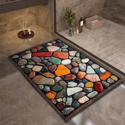 Diatomite Bath Mat with Non-Slip Rubber Base – Quick Dry Absorbent Bath Mat, 17 Designs, 16 x 24 to 24 x 35 in — photo 7