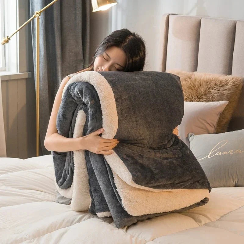 Double-Sided Flannel & Fleece Throw Blanket – Soft Warm Blanket for Bed and Couch, 12 Colours, 5 Sizes — photo 2
