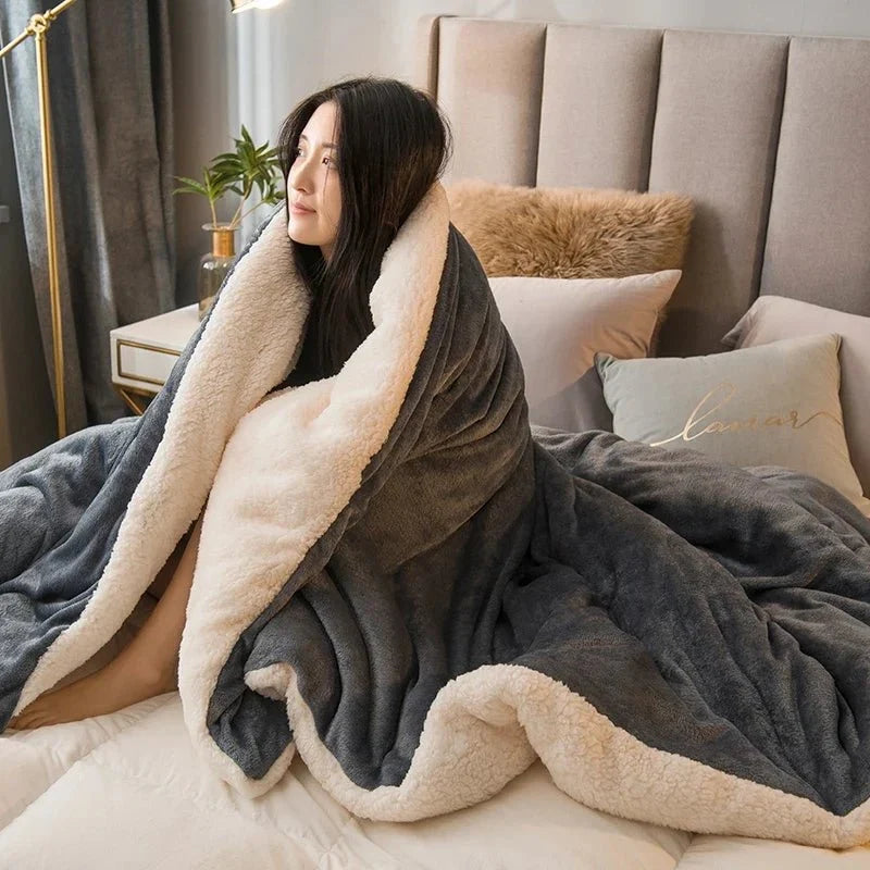 Double-Sided Flannel & Fleece Throw Blanket – Soft Warm Blanket for Bed and Couch, 12 Colours, 5 Sizes — photo 1