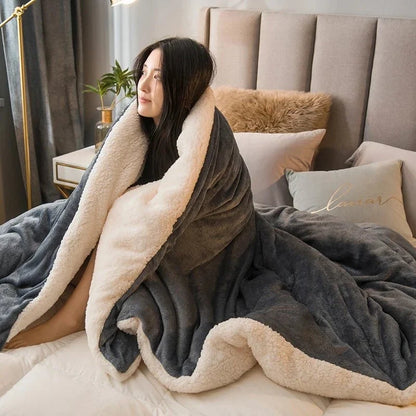 Double-Sided Flannel & Fleece Throw Blanket – Soft Warm Blanket for Bed and Couch, 12 Colours, 5 Sizes — photo 1