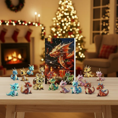 Dragon Advent Calendar – 24 Cute Cartoon Dragon Keychain Pendants, Christmas Countdown for Kids 6+ & Collectors — photo 1