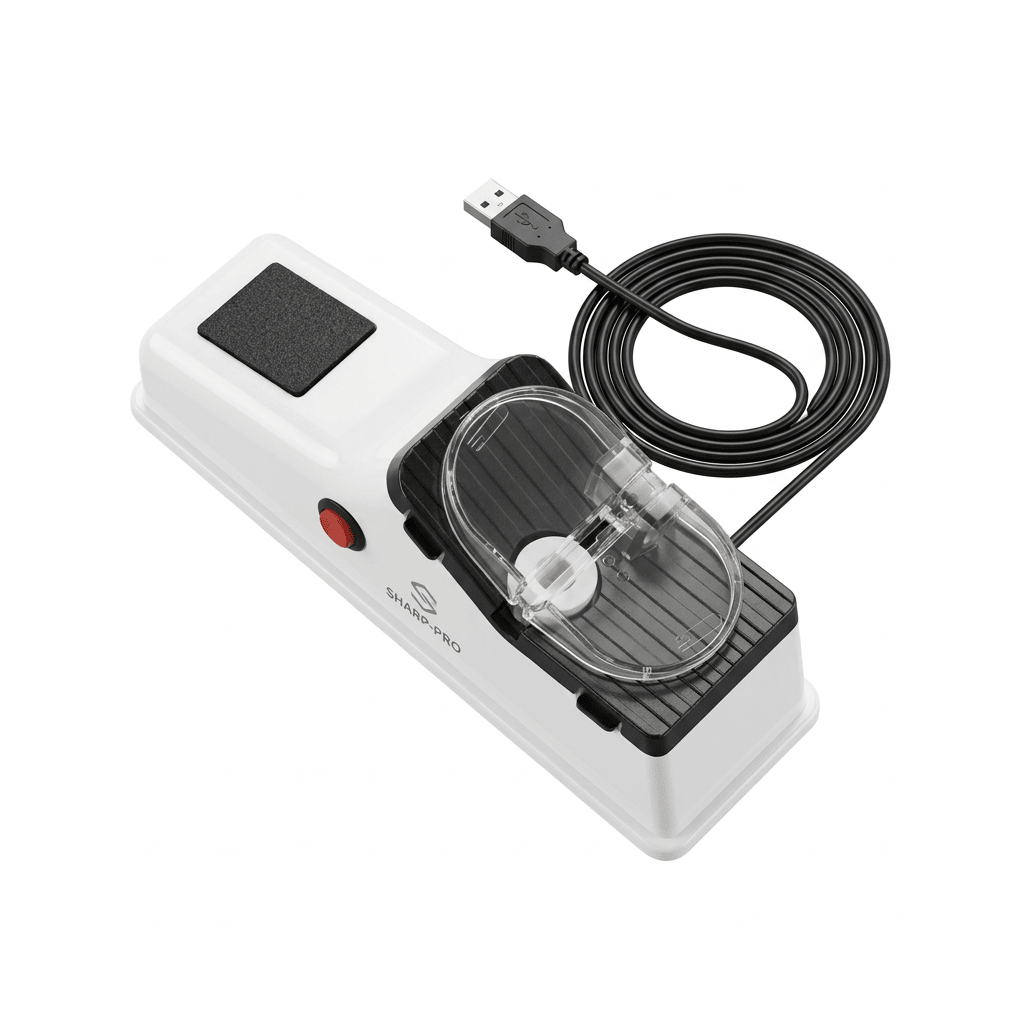 Electric Knife Sharpener with USB Power – Compact Kitchen Knife Sharpener in Modern ABS Housing — photo 1
