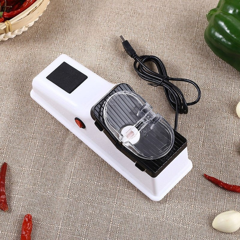 Electric Knife Sharpener with USB Power – Compact Kitchen Knife Sharpener in Modern ABS Housing — photo 3