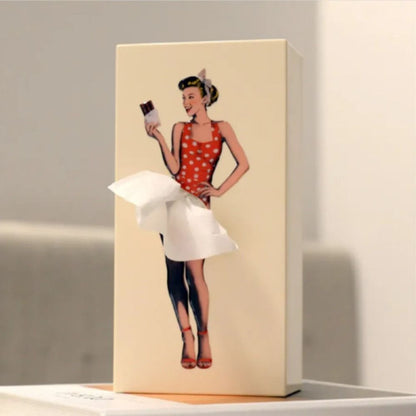 Flying Skirt Tissue Box – Funny Tissue Box Cover with Flying Skirt, Creative Home Decor, 6 Colours — photo 10