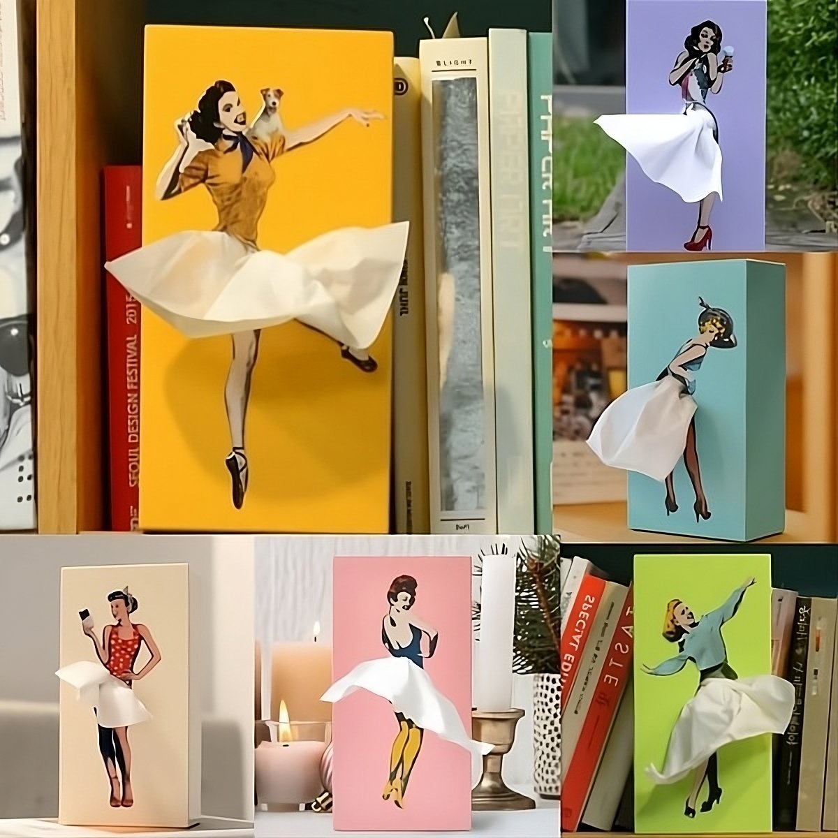 Flying Skirt Tissue Box – Funny Tissue Box Cover with Flying Skirt, Creative Home Decor, 6 Colours — photo 1