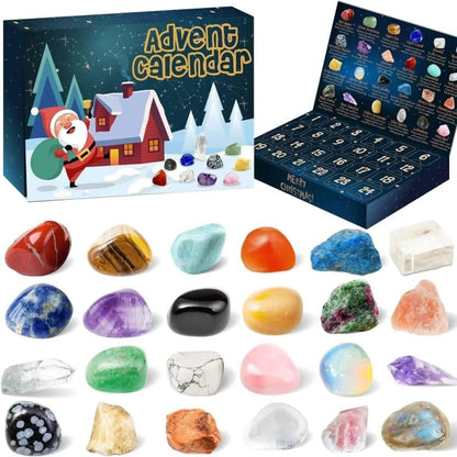 Gemstone Advent Calendar – 24 Natural Crystals & Stones for the Christmas Countdown, Rock Collection Gift, 2 Styles — photo 2