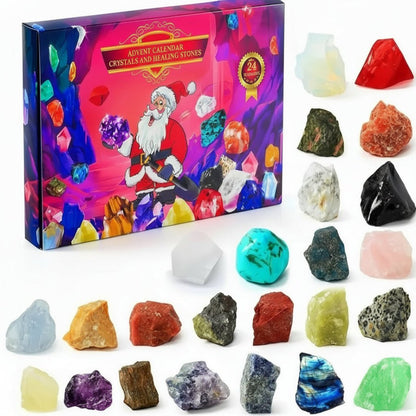 Gemstone Advent Calendar – 24 Natural Crystals & Stones for the Christmas Countdown, Rock Collection Gift, 2 Styles — photo 7