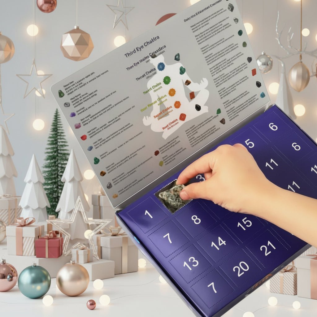 Gemstone Advent Calendar – 24 Natural Crystals & Stones for the Christmas Countdown, Rock Collection Gift, 2 Styles — photo 5