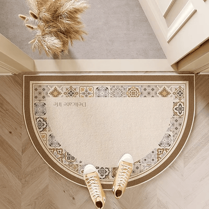 Half Round Striped Doormat – Non-Slip Velvet Front Door Mat for Indoor & Outdoor, 20 x 31 in, 6 Designs — photo 6