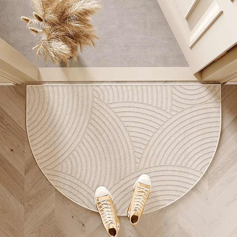 Half Round Striped Doormat – Non-Slip Velvet Front Door Mat for Indoor & Outdoor, 20 x 31 in, 6 Designs — photo 3