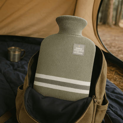Hot Water Bottle with Knit Cover, 34 oz – Soft Warmth for Cold Winter Nights, 5 Colours — photo 1