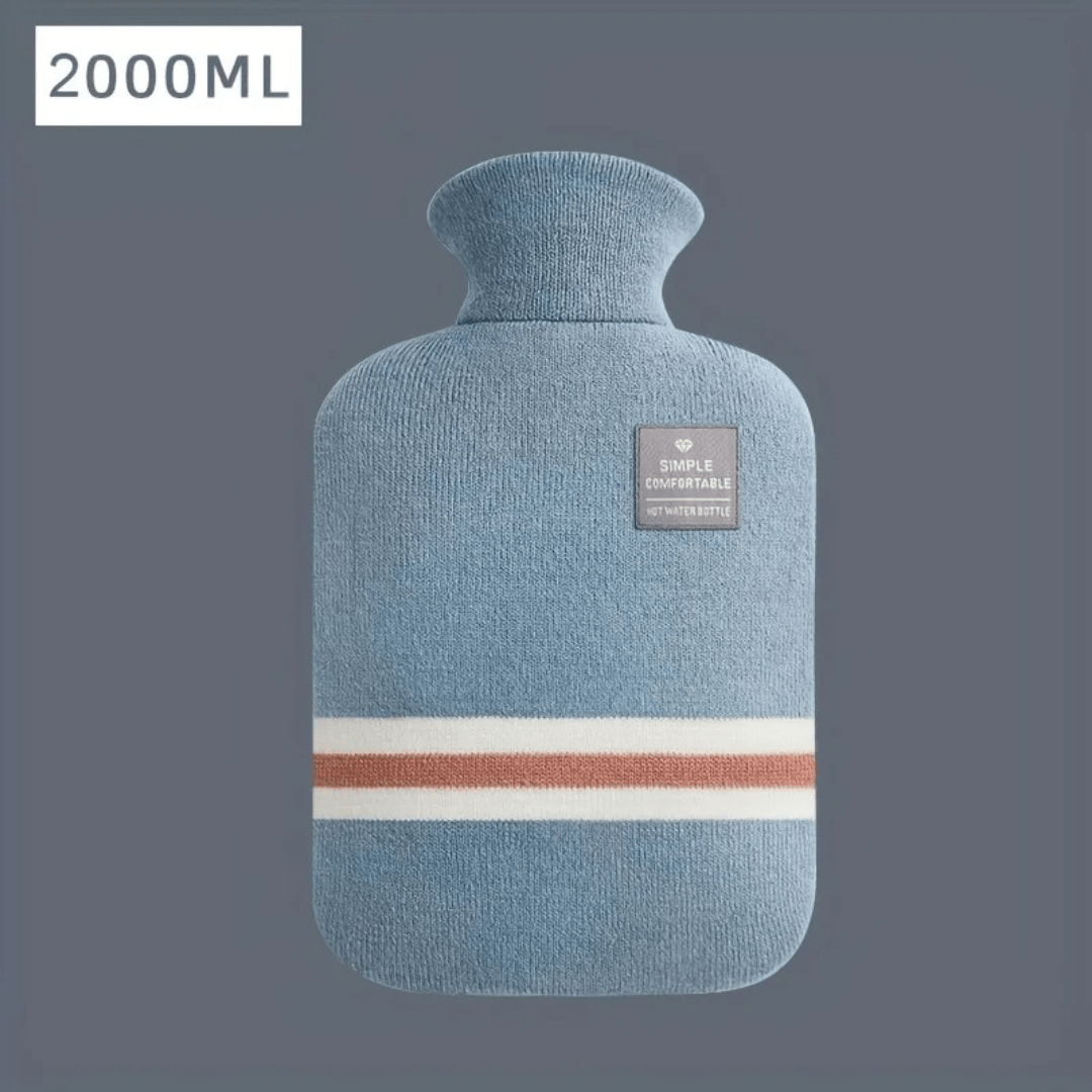 Hot Water Bottle with Knit Cover, 34 oz – Soft Warmth for Cold Winter Nights, 5 Colours — photo 10