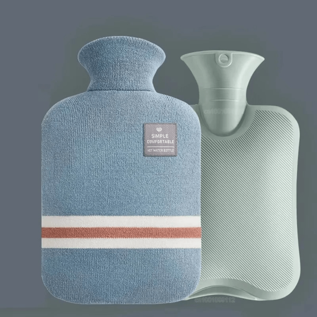 Hot Water Bottle with Knit Cover, 34 oz – Soft Warmth for Cold Winter Nights, 5 Colours — photo 5