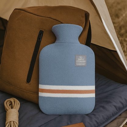 Hot Water Bottle with Knit Cover, 34 oz – Soft Warmth for Cold Winter Nights, 5 Colours — photo 13