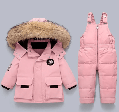 Kids Snowsuit 2 Piece – Quilted Winter Set with Hooded Jacket & Snow Pants, 6 Colours, 2T-5T – Hermosa — photo 3