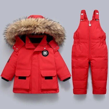 Kids Snowsuit 2 Piece – Quilted Winter Set with Hooded Jacket & Snow Pants, 6 Colours, 2T-5T – Hermosa — photo 4