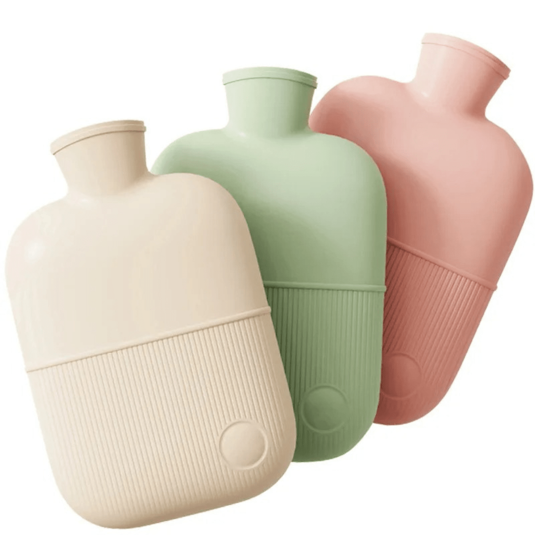 Large Hot Water Bottle 68 oz with Soft Fleece Cover – Leak-Resistant, Warmth for Feet, Hands & Back, 4 Colours — photo 2