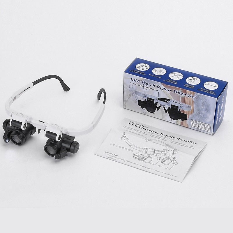 LED Head Magnifier Glasses with 8x, 15x & 23x Magnification – Lighted Headband Magnifier for Hobbies, Jewellery & Precision Work — photo 5