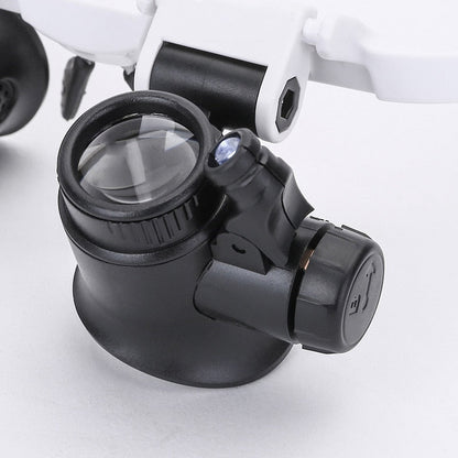 LED Head Magnifier Glasses with 8x, 15x & 23x Magnification – Lighted Headband Magnifier for Hobbies, Jewellery & Precision Work — photo 4