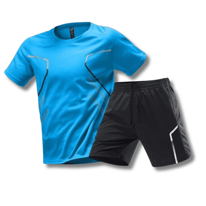 Men's Athletic Set – Breathable T-Shirt & Shorts Workout Outfit, Quick Dry, 6 Colours, M–5XL – Hommes — photo 3