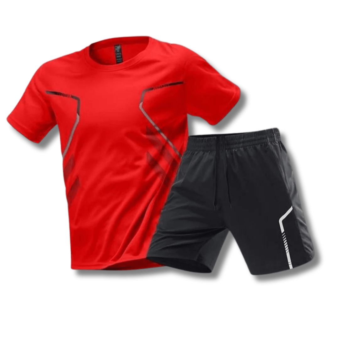 Men's Athletic Set – Breathable T-Shirt & Shorts Workout Outfit, Quick Dry, 6 Colours, M–5XL – Hommes — photo 4