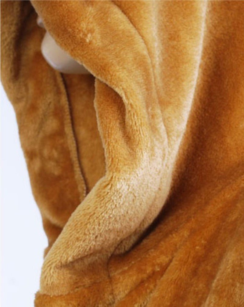 Men's Long Flannel Robe with Hood – Warm Extra-Long Hooded Bathrobe with Belt, Absorbent, Black or Brown – Hommes — photo 6