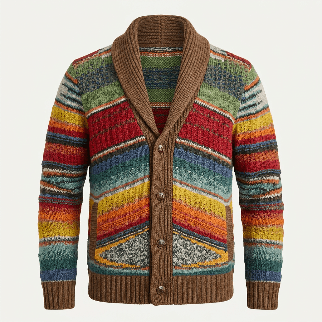 Men's Shawl Collar Cardigan – Open Front Knit Cardigan Sweater with Relaxed Fit, M–4XL – Wilshire — photo 1