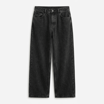 Men's Wide Leg Jeans – Loose Fit Baggy Jeans with Straight Leg, Five Pocket, Black or Blue, S–3XL – Hommes — photo 1