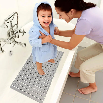 Non-Slip Bath Mat with Suction Cups and Drain Holes – Soft TPE Shower & Bathtub Mat, 16 x 25 in, 4 Colours — photo 2