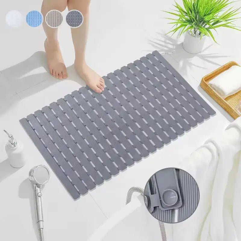 Non-Slip Bath Mat with Suction Cups and Drain Holes – Soft TPE Shower & Bathtub Mat, 16 x 25 in, 4 Colours — photo 4
