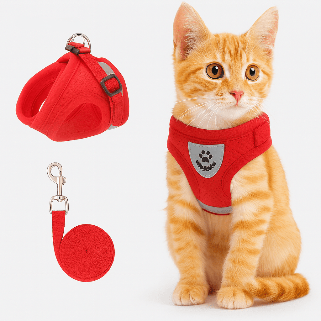 Reflective Cat Harness and Leash – Adjustable Breathable Mesh Harness for Cats & Kittens, XS-XL, 4 Colours — photo 3
