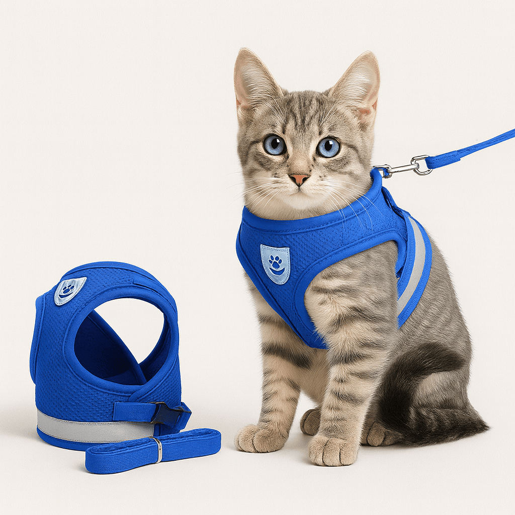 Reflective Cat Harness and Leash – Adjustable Breathable Mesh Harness for Cats & Kittens, XS-XL, 4 Colours — photo 1