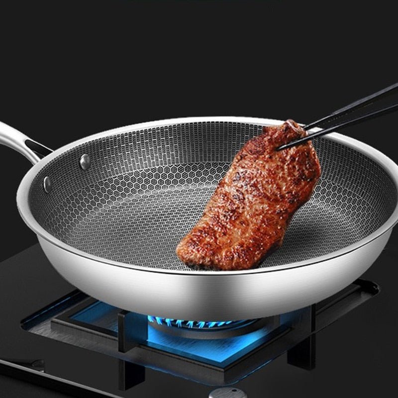 Stainless Steel Non-Stick Frying Pan – Scratch-Resistant Honeycomb Skillet, 7-Ply, Induction & Oven Safe, PFOA-Free — photo 1