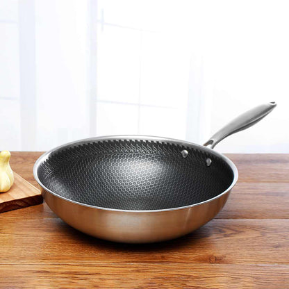 Stainless Steel Non-Stick Frying Pan – Scratch-Resistant Honeycomb Skillet, 7-Ply, Induction & Oven Safe, PFOA-Free — photo 4