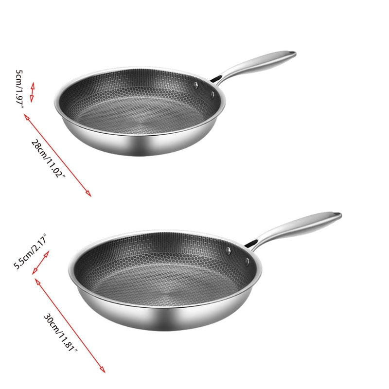 Stainless Steel Non-Stick Frying Pan – Scratch-Resistant Honeycomb Skillet, 7-Ply, Induction & Oven Safe, PFOA-Free — photo 9
