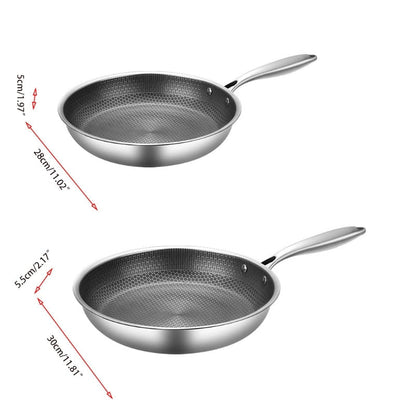 Stainless Steel Non-Stick Frying Pan – Scratch-Resistant Honeycomb Skillet, 7-Ply, Induction & Oven Safe, PFOA-Free — photo 9