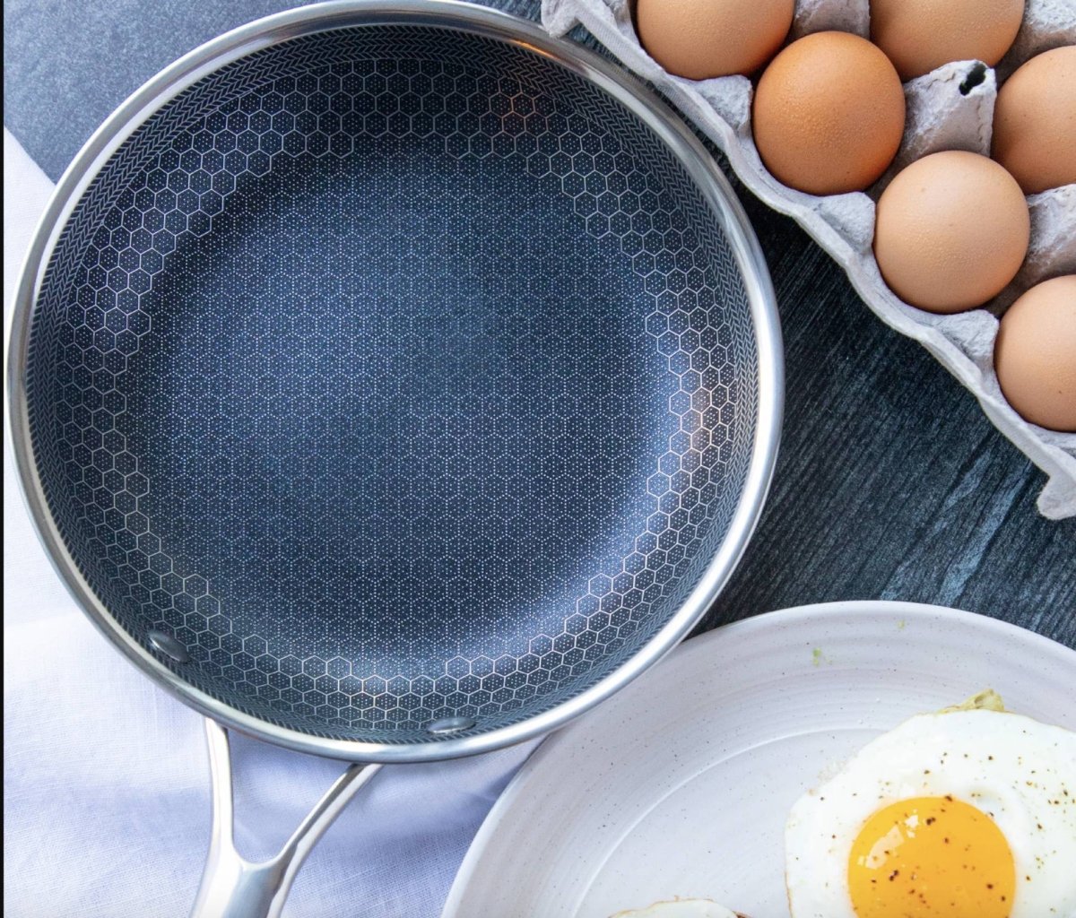 Stainless Steel Non-Stick Frying Pan – Scratch-Resistant Honeycomb Skillet, 7-Ply, Induction & Oven Safe, PFOA-Free — photo 5