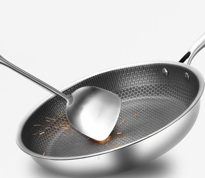 Stainless Steel Non-Stick Frying Pan – Scratch-Resistant Honeycomb Skillet, 7-Ply, Induction & Oven Safe, PFOA-Free — photo 6