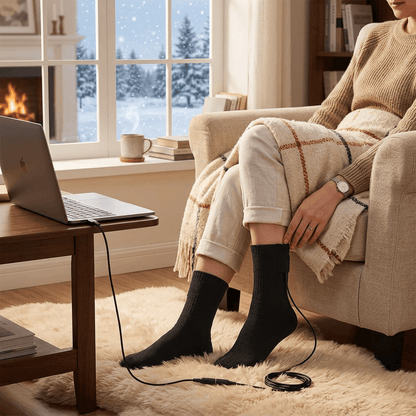 USB Heated Socks – Rechargeable Electric Heated Socks up to 131°F for Hiking, Camping & Winter Sports, Unisex — photo 2
