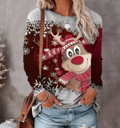 Women's Christmas Sweater – Holiday Pullover with Festive Pattern, 3 Colours, S–3XL – Amore — photo 2